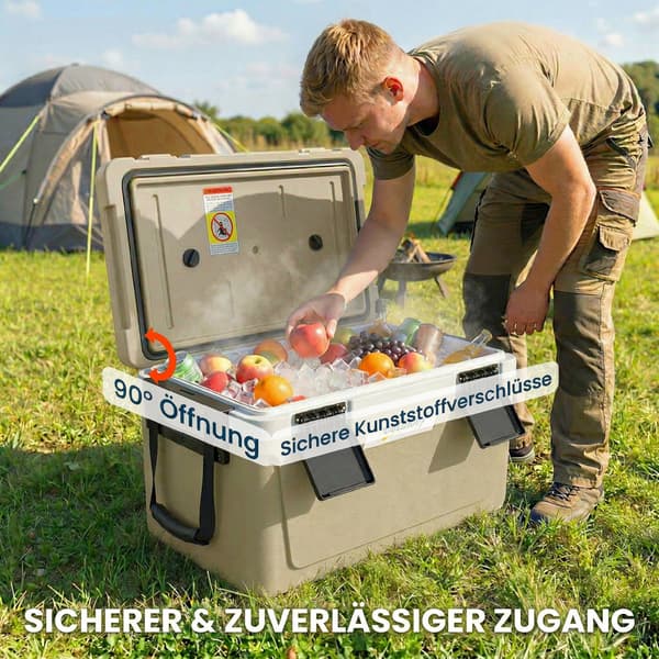 Køleboks 42,6 L 66,6x38,5x40 cm khaki/sort