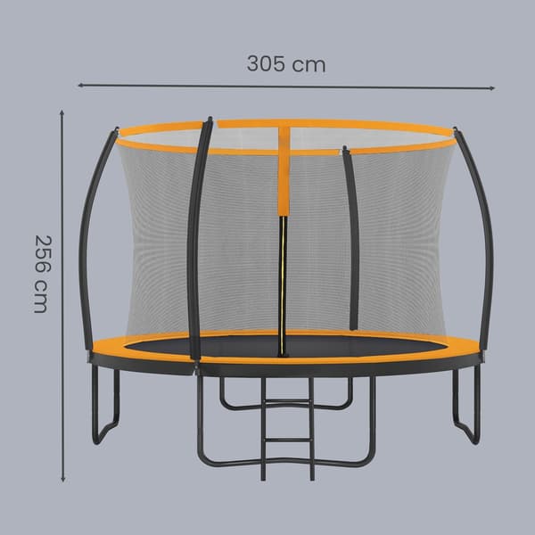 Trampolin 366 cm diameter stålram svart-blå