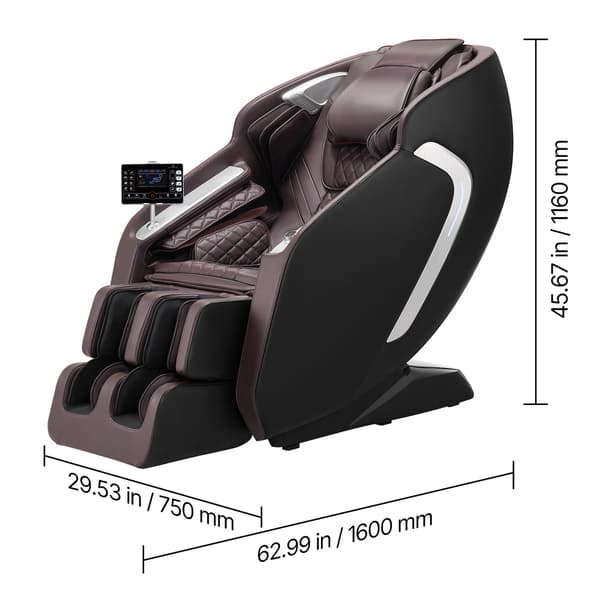 Massagestol, 160x75x116 cm, Helkroppsrecliner, Zero Gravity, Massage