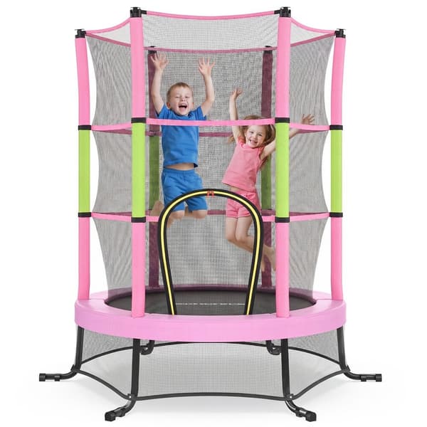 Trampolin, 174 cm, med sikkerhedsnet og kantbeskyttelse