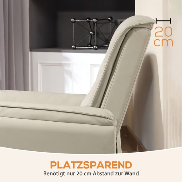 Elektrisk massagestol 86x92x102 cm beige