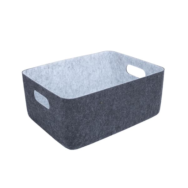 Korg 33x25x14 cm Mörkgrått Tygfilt