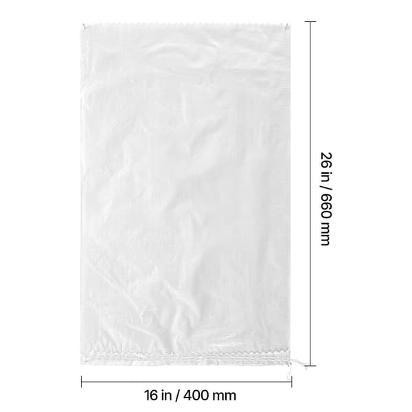 Sandsäckar, 40x66 cm, Vit, Polypropylen