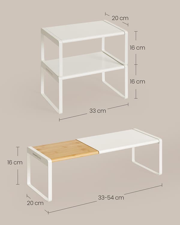 Krydderihylde, 20x33x16 cm, Beige