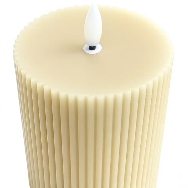 LED-kynttiläsarja, 3 kappaletta, beige, aitoa vahaa, Kodustaar