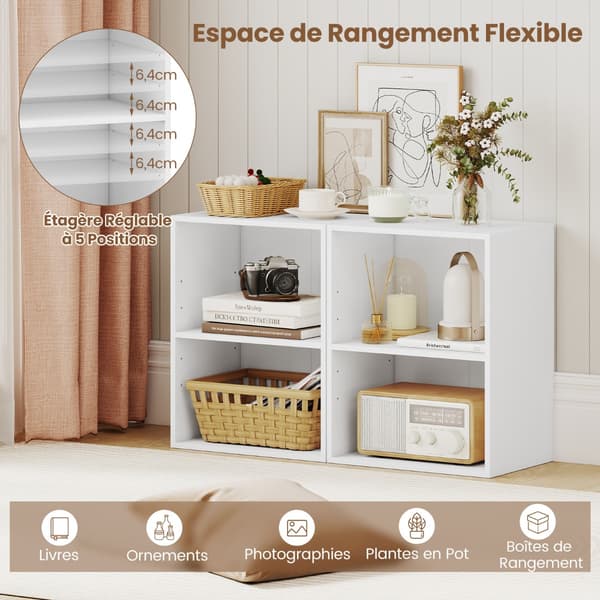 Bogreol 42x29,5x53,5 cm hvid