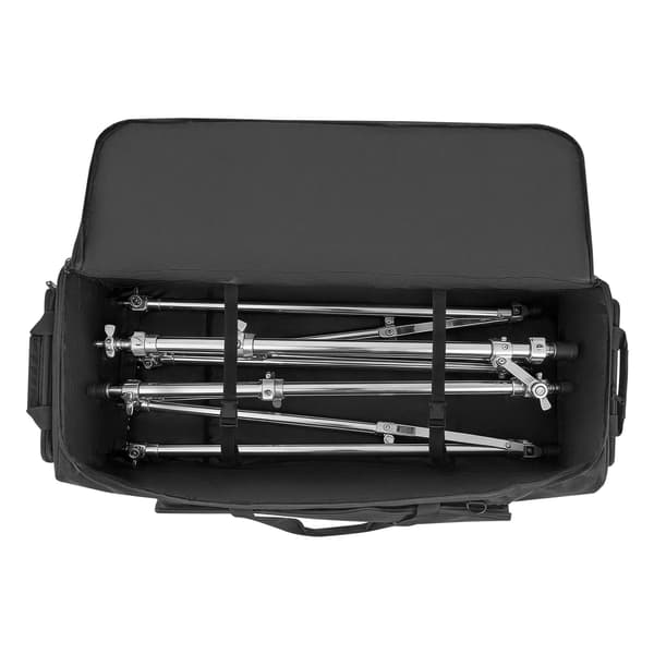 Trommehardwaretaske, 90x35x32 cm, Sort, 1680D stof