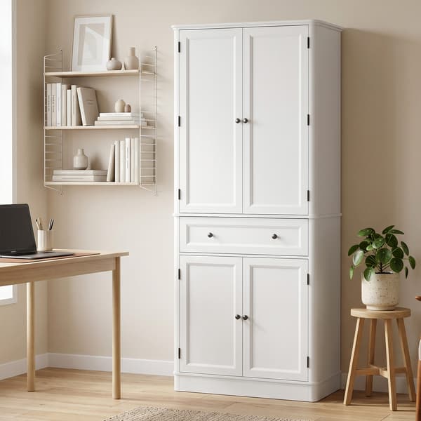 Kökskåp 80x39,5x186,4 cm Vit MDF