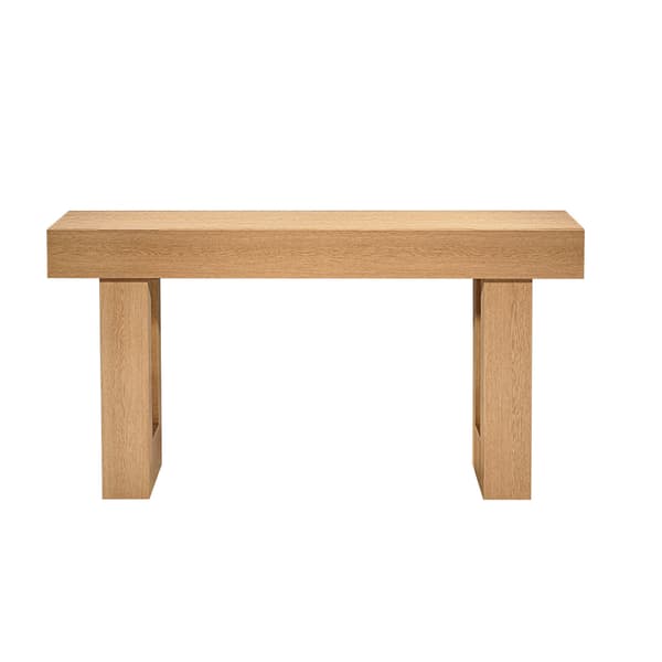 Konsolbord, 160x35x85 cm, lysebrun, træ