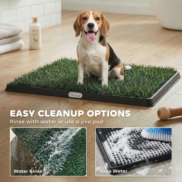 Hundetoilet 76x50,5x3,5 cm Sort+Grøn plast