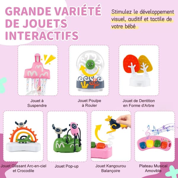 Aktivitetscenter 84x84x90 cm Pink