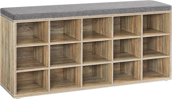 Skobænk 105x30,3x48 cm Brun Opbevaring