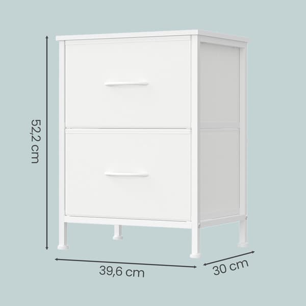 Kommode 30x39,6x52,2 cm Hvit MDF