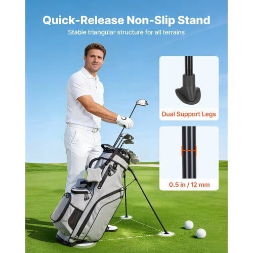 Golfvognstaske G-SB-04 420x260x930 mm sort polyester