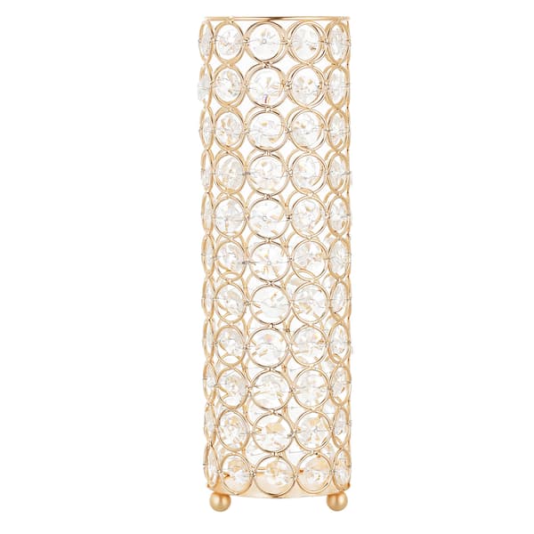 Blomvas 26x8,3 cm Guld Kristall Cylinder Set