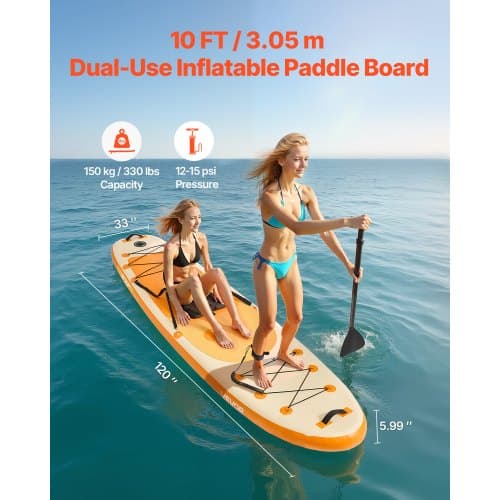 Uppblåsbar Paddle Board, 305x84x15 cm