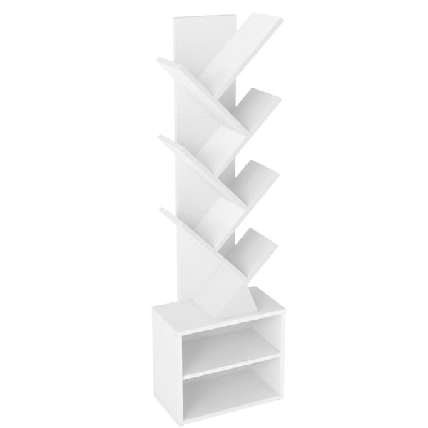 Bokhylle Treform 20,3x38x123,2 cm Hvit