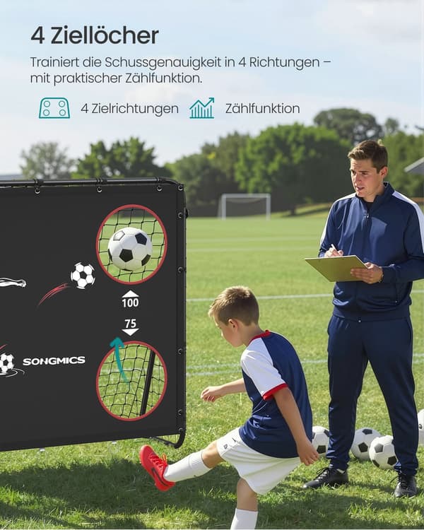 Fodboldmål 60x180x120 cm Sort Stål