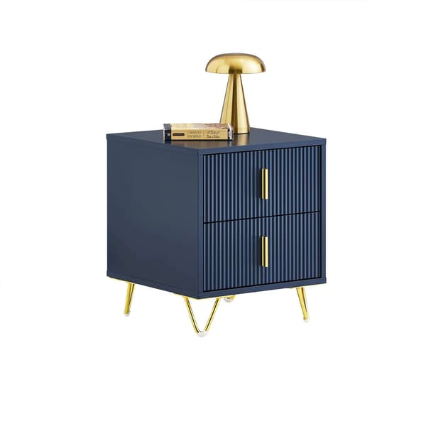 Sängbord, 40x40x47 cm, Blå, MDF