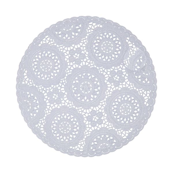 Pöytätabletti 38 cm valkoinen pitsi