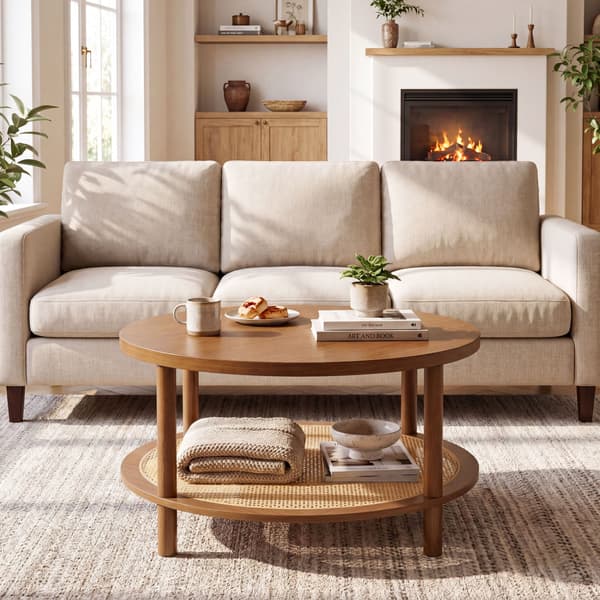Sofabord 80x80x45,7 cm valnød