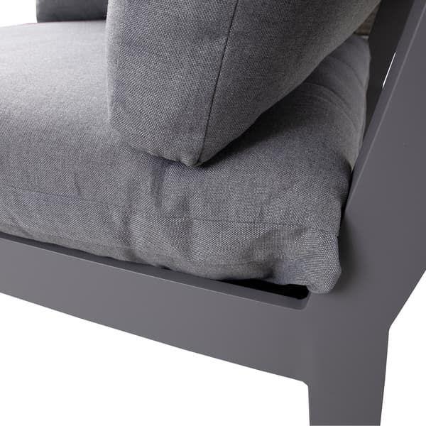 Soffa Fluffy Hörnsektion 93x93x66 cm Grå