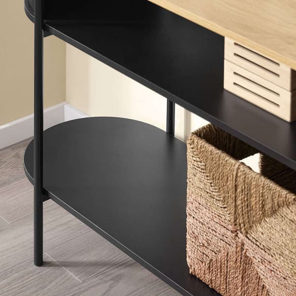 Konsolbord, FSB102-SCH, 110x39x76 cm, Træ og Sort