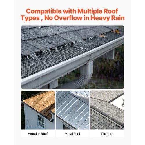 Gutter Guard 40-pack 36,58 m 152,4 mm pulverlackerat stål svart