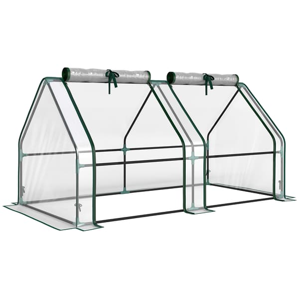 Drivhus, 180x90x90 cm, Transparent, Stål