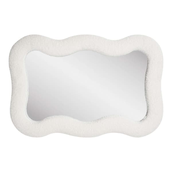 Väggspegel, Bosaro, vit, glas