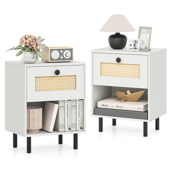 Natskabe 2 stk 40x30x52 cm hvide/sorte