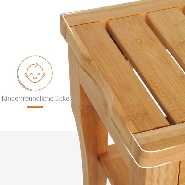 Duschpall 47,5x26x44,5 cm Naturlig bambu