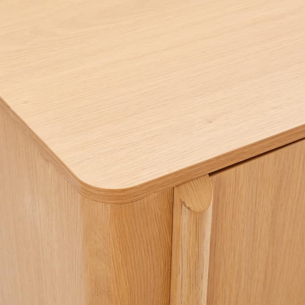 Highboard MORBEN 100x42x130 cm Tammi melamiini