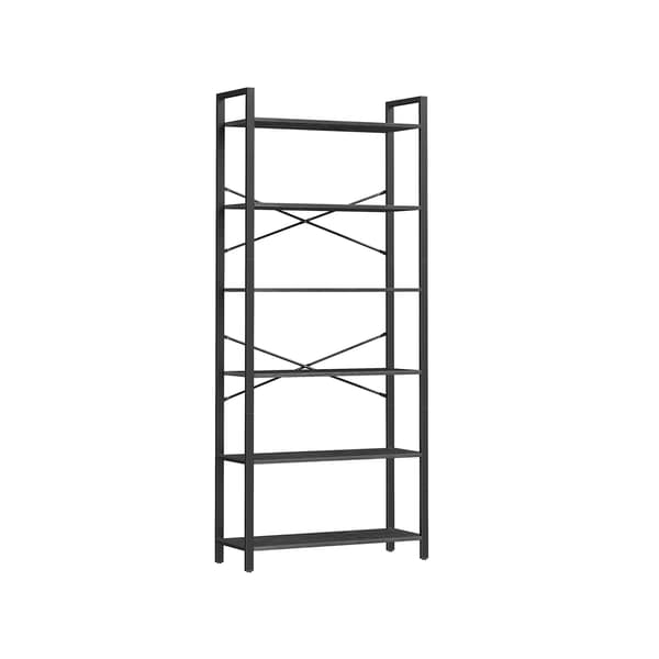 Bogreol, 80x30x184,3 cm, Sort