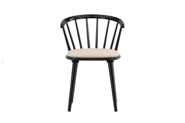 Spisebordsstol Bobby 50x48 cm Sort Gummitræ