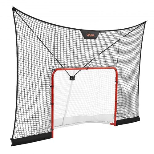 Hockeymål og bagstop-net sæt 366x213x67 cm