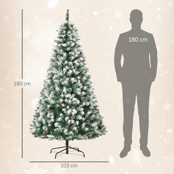 Tekokuusi 180 cm vihreä/valkoinen
