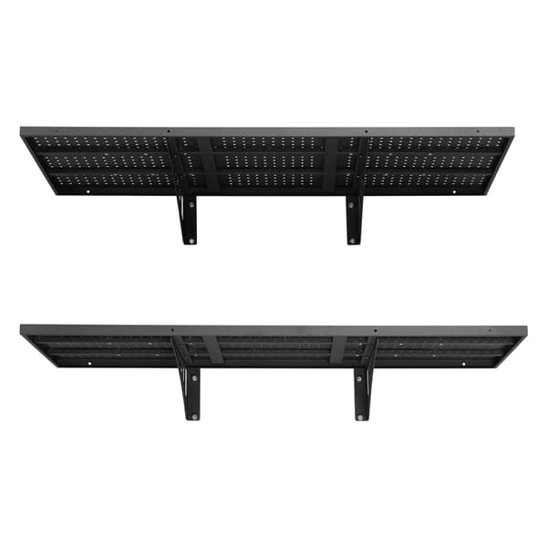 Væghængt garagehylde 50x122 cm sort stål opbevaring