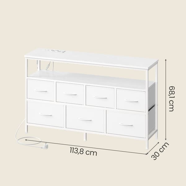 Skænk 30x113,8x68,1 cm Hvid