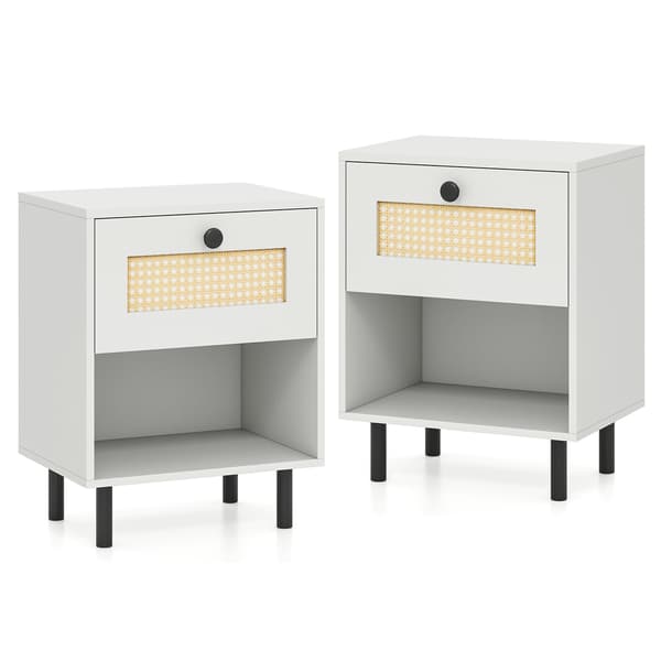 Natskabe 2 stk 40x30x52 cm hvide/sorte