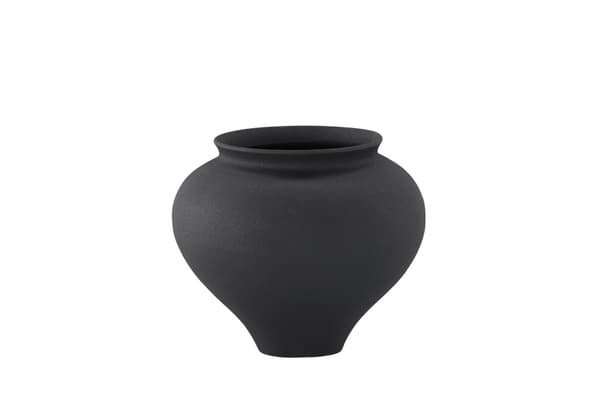 Vase Rellis 11x18x18 cm Sort
