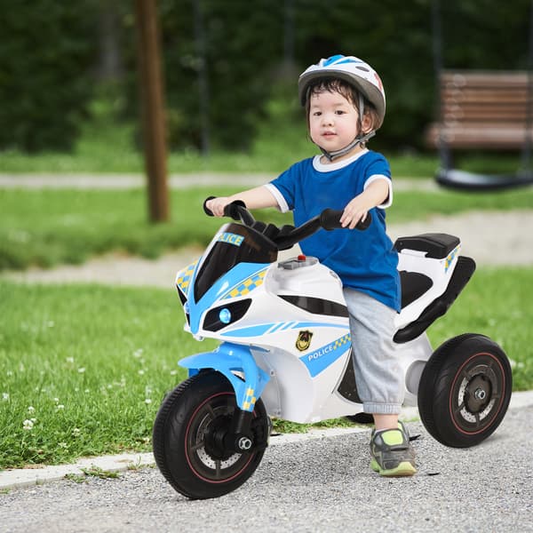 Rider-motorcykel för barn 74x39x48 cm blå/vit