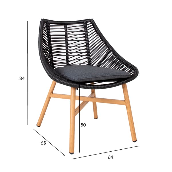 Tuoli HELSINKI 64x65x84 cm Musta