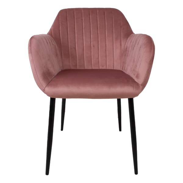Stol Evelin 58x59x81 cm Rosa Samtyg