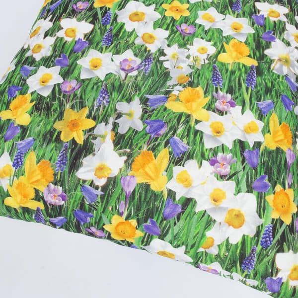 Pude 45x45 cm Forårsblomster Bomuldsstof