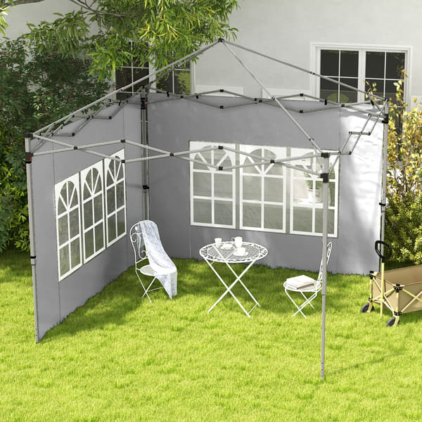 Pavillon Sidepanel Sæt, 295x195 cm, Grå, Vandtæt
