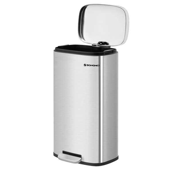 Søppelbøtte, 35x63x23,8 cm, sølv