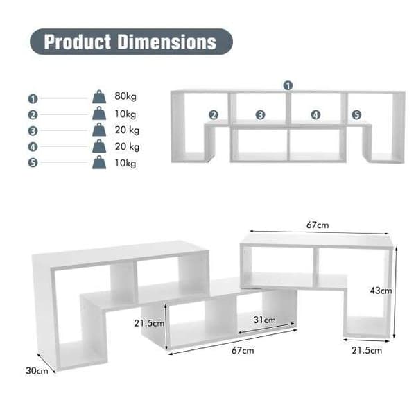 TV Bord, 67×30×43 cm, Sort , Star