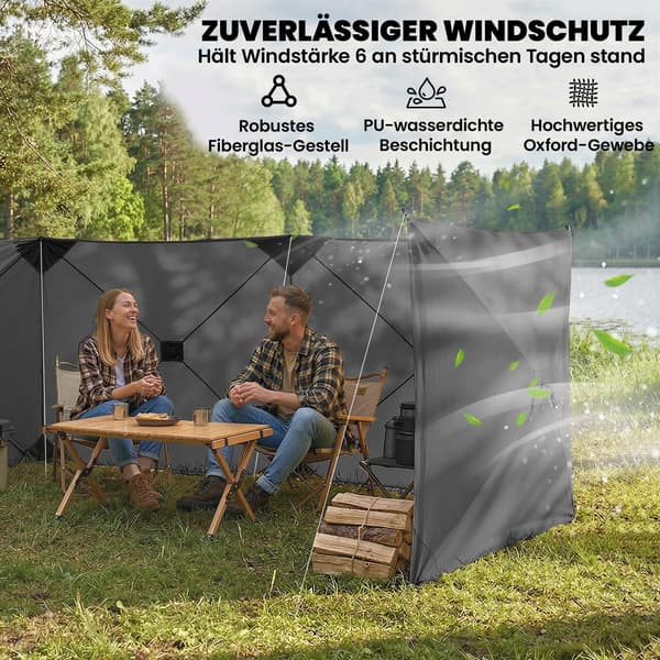 Vindskydd 480x120 cm Mörkgrå Polyester