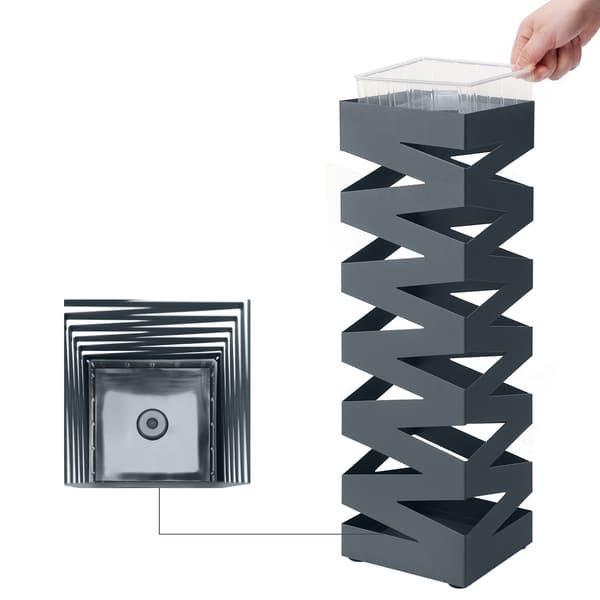 Paraplyholder, 15,5x15,5x49 cm, Grå